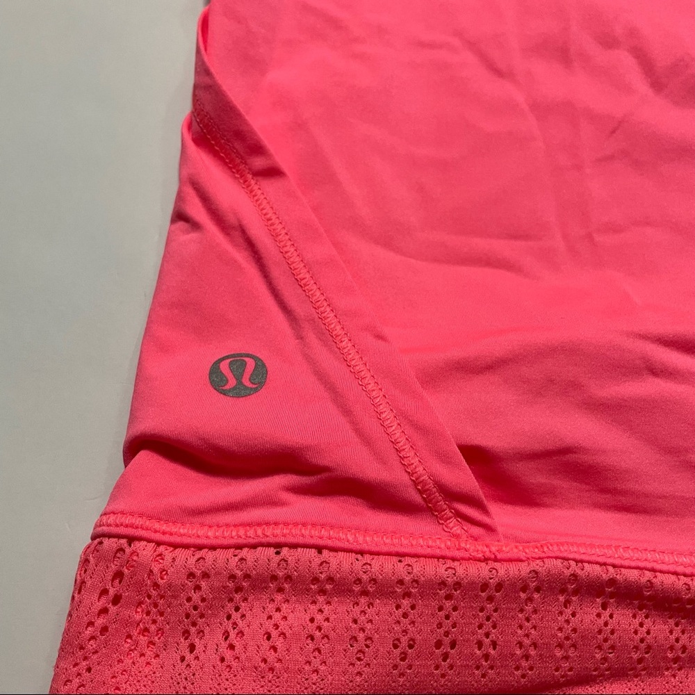 Lululemon Hot Pink Short Sleeve Cutout Athleisure Workout Top Size XS/Small - Picture 5 of 7